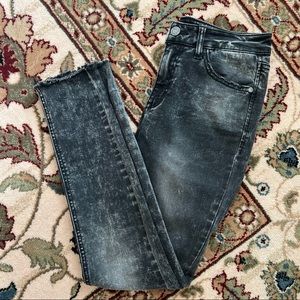 mamba jeans / distressed heather grey skinny jeans size 5/27 juniors